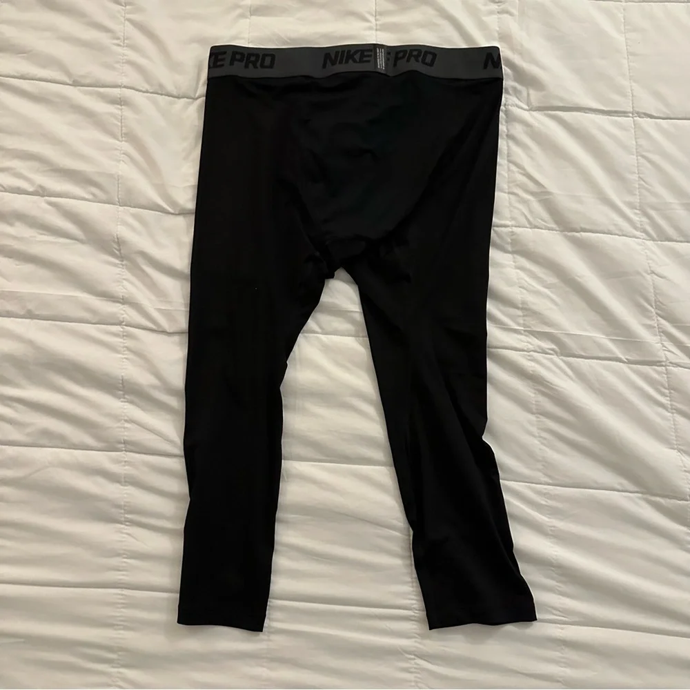 Nike Pro NBA Player Issued 3/4 Compression Tights Black Men's 3XL | NEW